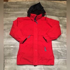 Vintage Eddie Bauer Gore-Tex Red Rain Mountain Men’s Coat Jacket Size Medium